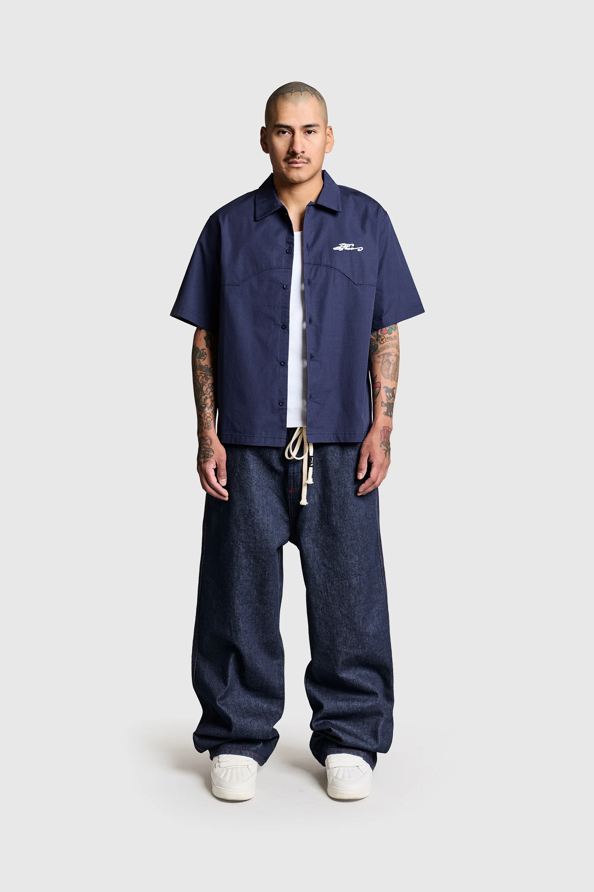 Contrast Raw Denim