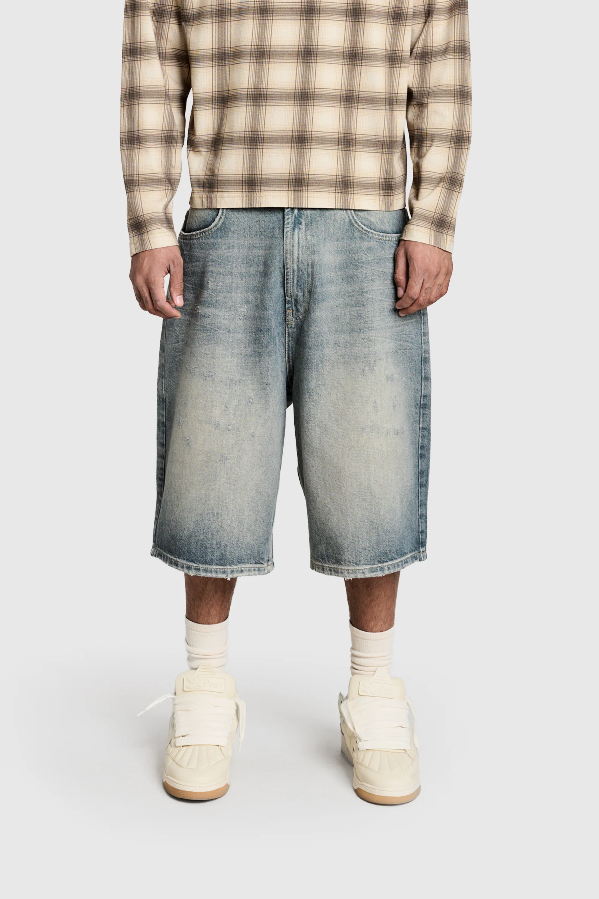 Distressed Denim Shorts - Image 4