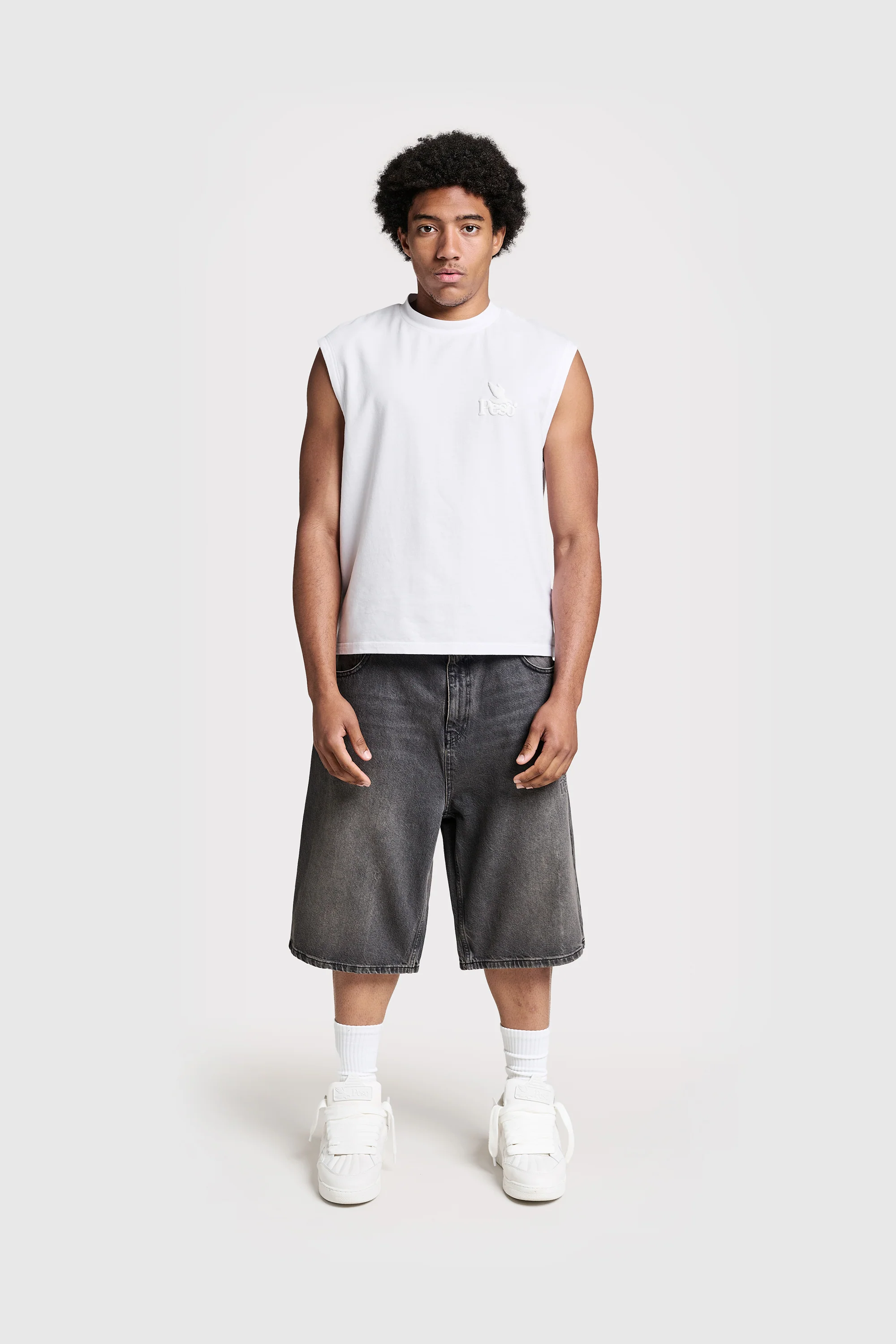 Logo Raws Denim Shorts