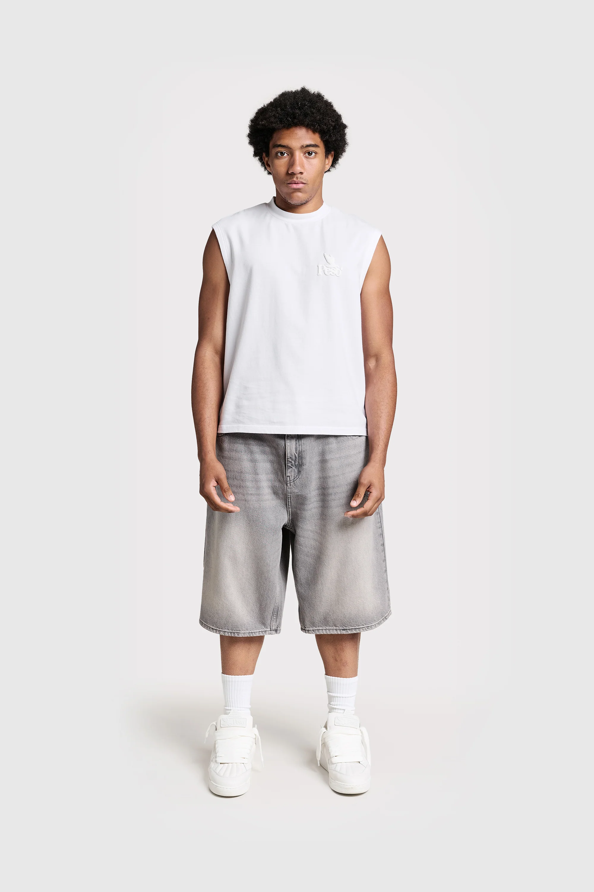 Logo Raws Denim Shorts