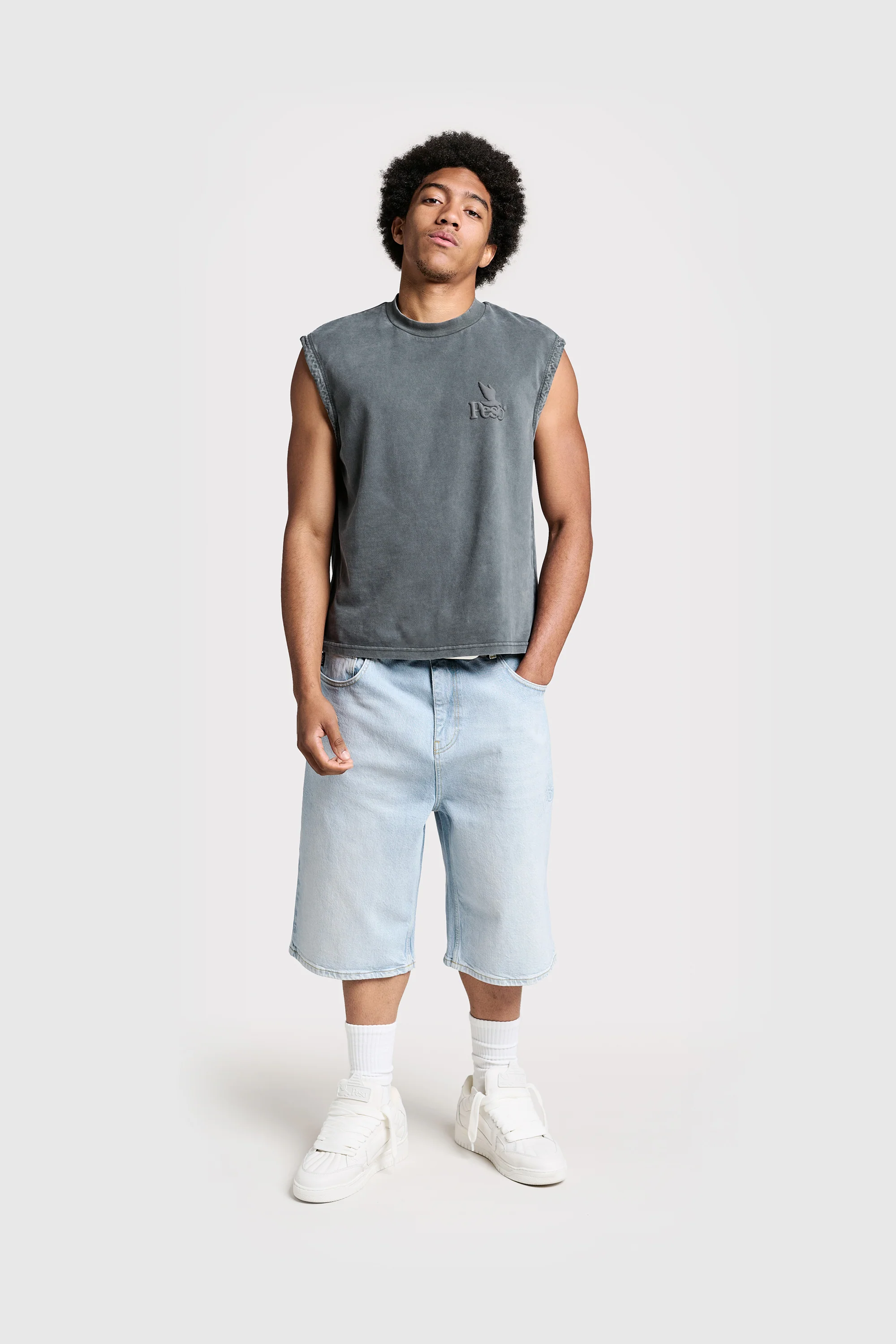 Logo Raws Denim Shorts - Image 4